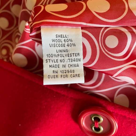 *NEW* Red Tulle Pea Coat from Nordstrom - Picture 6 of 7